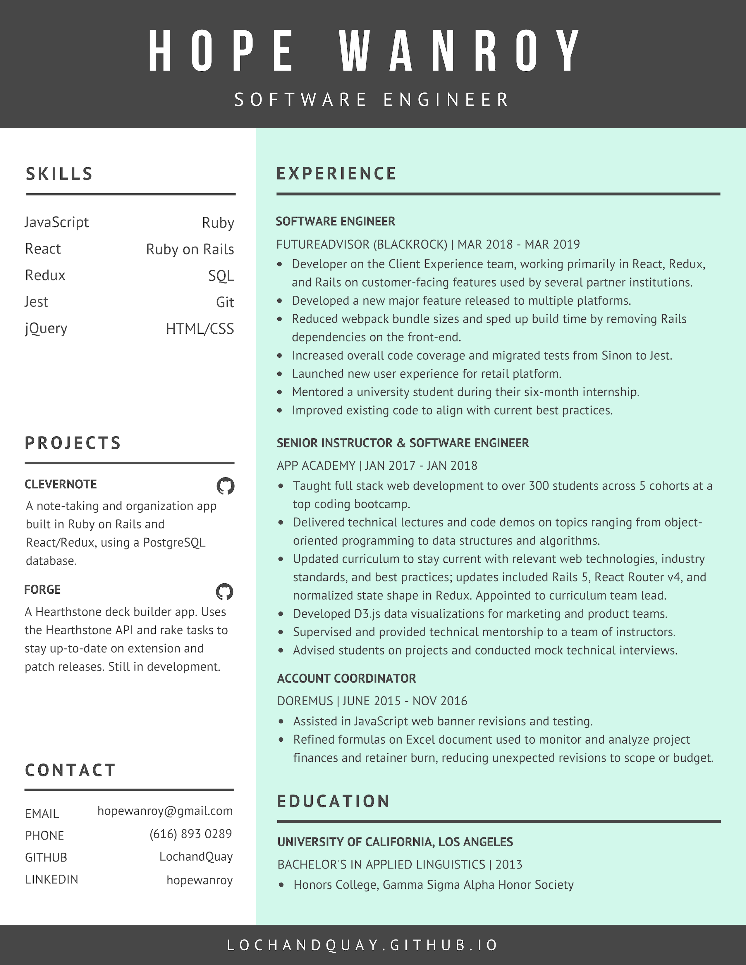 resume